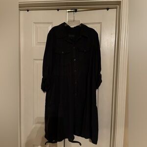 Velvet Heart Ruffled Dress can be worn cuffed 3/4 Sleeve or long sleeve!!